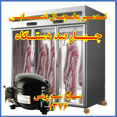showcase refrigerator Butchers repair 400 dastgah - تعمیر یخچال ویترینی سوپر گوشت چهارصد دستگاه - تعمیر یخچال ویترینی قصابی چهارصد دستگاه - سایا سرویس