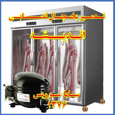 showcase refrigerator Butchers repair andisheh - تعمیر یخچال ویترینی سوپر گوشت اندیشه - تعمیر یخچال ویترینی قصابی اندیشه - سایا سرویس