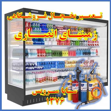 showcase refrigerator supermarket repair ansari - تعمیر یخچال ویترینی فروشگاهی زمینهای انصاری - تعمیر یخچال ویترینی سوپر مارکت زمینهای انصاری - سایا سرویس