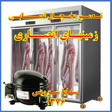 showcase refrigerator Butchers repair ansari - تعمیر یخچال ویترینی سوپر گوشت زمینهای انصاری - تعمیر یخچال ویترینی قصابی زمینهای انصاری - سایا سرویس
