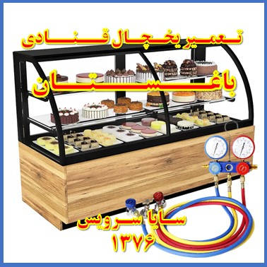 showcase refrigerator Pastry repair baghestan - تعمیر یخچال ویترینی قنادی باغستان - تعمیر یخچال ویترینی شیرینی باغستان - سایا سرویس