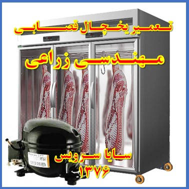 showcase refrigerator Butchers repair mohandesi zeraee - تعمیر یخچال ویترینی سوپر گوشت مهندسی زراعی - تعمیر یخچال ویترینی قصابی مهندسی زراعی - سایا سرویس