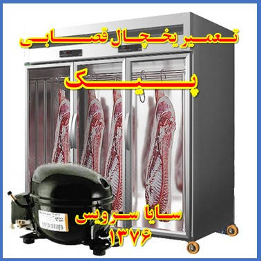showcase refrigerator Butchers repair peik - تعمیر یخچال ویترینی سوپر گوشت پیک - تعمیر یخچال ویترینی قصابی پیک - سایا سرویس