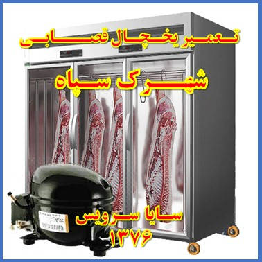 showcase refrigerator Butchers repair sepah - تعمیر یخچال ویترینی سوپر گوشت شهرک سپاه - تعمیر یخچال ویترینی قصابی شهرک سپاه - سایا سرویس