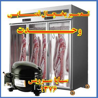 showcase refrigerator Butchers repair vahdat - تعمیر یخچال ویترینی سوپر گوشت وحدت - تعمیر یخچال ویترینی قصابی وحدت - سایا سرویس